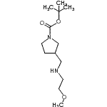 CAS#: 887591-57-3, 2-Methyl-2-propanyl 3-{[(2-methoxyethyl)amino]methyl}-1-pyrrolidinecarboxylate