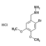 CAS 登录号：887596-58-9， (2-溴-4,5-二甲氧基苄基)肼盐酸盐(1:1)