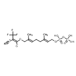 CAS#: 88887-99-4, (1E)-2-Diazonio-3,3,3-trifluoro-1-{[(2E,6E)-8-{[hydroxy(phosphonooxy)phosphoryl]oxy}-2,6-dimethyl-2,6-octadien-1-yl]oxy}-1-propen-1-olate