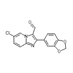 CAS#: 893612-37-8, 2-(1,3-Benzodioxol-5-yl)-6-chloroimidazo[1,2-a]pyridine-3-carbaldehyde