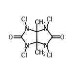 CAS#: 89380-44-9, 1,3,4,6-Tetrachloro-3a,6a-dimethyltetrahydroimidazo[4,5-d]imidazole-2,5(1H,3H)-dione