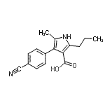 CAS#: 894074-69-2, 4-(4-Cyanophenyl)-5-methyl-2-propyl-1H-pyrrole-3-carboxylic acid