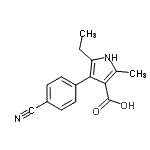 CAS#: 894074-71-6, 4-(4-Cyanophenyl)-5-ethyl-2-methyl-1H-pyrrole-3-carboxylic acid