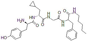 CAS 登录号：89483-22-7， L-酪氨酰-3-环丙基-D-丙氨酰甘氨酰-N-戊基-L-苯丙氨酰胺