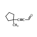 CAS 登录号：89521-50-6， 3-(1-甲基环戊基)-2-丙炔醛