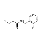 CAS#: 895367-68-7, 3-Chloro-N-(2-fluorobenzyl)propanamide