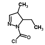 CAS#: 89662-72-6, 5-Ethyl-4-methyl-4,5-dihydro-1H-pyrazole-1-carbonyl chloride