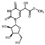 CAS#: 89665-83-8, 5-(1-Hydroxy-2-methoxy-2-oxoethyl)uridine