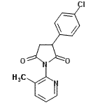 CAS 登录号：89703-08-2， 3-(4-氯苯基)-1-(3-甲基-2-吡啶基)-2,5-吡咯烷二酮
