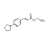 CAS#: 897399-75-6, Ethyl (2E)-3-[6-(1-pyrrolidinyl)-3-pyridinyl]acrylate