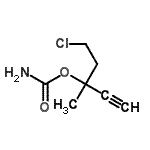 CAS#: 89850-56-6, 5-Chloro-3-methyl-1-pentyn-3-yl carbamate