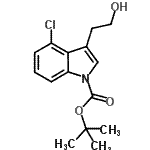 CAS#: 898746-54-8, 2-Methyl-2-propanyl 4-chloro-3-(2-hydroxyethyl)-1H-indole-1-carboxylate