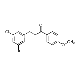 CAS 登录号：898750-19-1， 3-(3-氯-5-氟苯基)-1-(4-甲氧基苯基)-1-丙酮