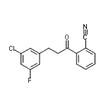 CAS#: 898750-22-6, 2-[3-(3-Chloro-5-fluorophenyl)propanoyl]benzonitrile