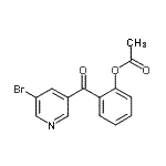 CAS 登录号：898766-26-2， 2-[(5-溴-3-吡啶基)羰基]苯基乙酸酯