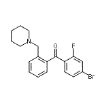 CAS 登录号：898773-57-4， (4-溴-2-氟苯基)[2-(1-哌啶基甲基)苯基]甲酮