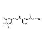 CAS 登录号：898777-78-1， 乙基3-[3-(3,4,5-三氟苯基)丙酰]苯甲酸酯