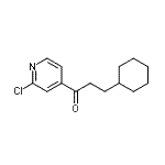 CAS#: 898785-45-0, 1-(2-Chloro-4-pyridinyl)-3-cyclohexyl-1-propanone