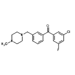 CAS#: 898789-15-6, (3-Chloro-5-fluorophenyl){3-[(4-methyl-1-piperazinyl)methyl]phenyl}methanone