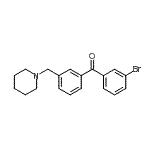 CAS#: 898792-90-0, (3-Bromophenyl)[3-(1-piperidinylmethyl)phenyl]methanone