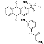CAS#: 89923-62-6, Sodium 1-amino-9,10-dioxo-4-{[3-(propionylamino)phenyl]amino}-9,10-dihydro-2-anthracenesulfonate