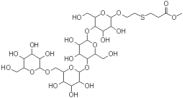 CAS#: 90214-99-6, Methyl 3-[(2-{[hexopyranosyl-(1->6)hexopyranosyl-(1->4)hexopyranosyl-(1->4)hexopyranosyl]oxy}ethyl)sulfanyl]propanoate