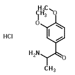 CAS#: 90253-98-8, 2-Amino-1-(3,4-dimethoxyphenyl)-1-propanone hydrochloride (1:1)