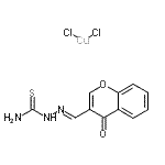 CAS 登录号：902779-59-3， (2E)-2-[(4-氧代-4H-苯并吡喃-3-基)亚甲基]肼基硫代甲酰胺-二氯铜(1:1)