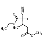 CAS#: 90428-57-2, 1-Ethyl 5-methyl 2-cyano-2-fluoro-3-methylpentanedioate
