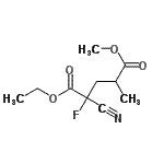 CAS#: 90428-58-3, 1-Ethyl 5-methyl 2-cyano-2-fluoro-4-methylpentanedioate