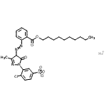 CAS#: 90677-61-5, Sodium 4-chloro-3-[4-({2-[(decyloxy)carbonyl]phenyl}diazenyl)-3-methyl-5-oxo-4,5-dihydro-1H-pyrazol-1-yl]benzenesulfonate