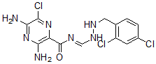 CAS 登录号：90689-42-2， 3,5-二氨基-6-氯-N-[[N'-(2,4-二氯苄基)肼基]亚甲基]吡嗪酰胺