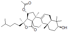 CAS#: 90706-52-8, (9beta)-16alpha-Acetyloxy-3beta,20-dihydroxy-5alpha-lanost-7-en-18-oic acid 18,20-lactone