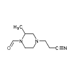 CAS 登录号：90768-57-3， 3-(4-甲酰基-3-甲基-1-哌嗪基)丙腈