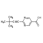 CAS 登录号：908247-39-2， 2-(3,3-二甲基-1-丁炔-1-基)-5-嘧啶羧酸