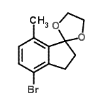 CAS#: 908334-02-1, 4'-Bromo-7'-methyl-2',3'-dihydrospiro[1,3-dioxolane-2,1'-indene]
