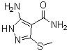 CAS#: 90914-35-5, 5-Amino-3-(methylsulfanyl)-1H-pyrazole-4-carboxamide