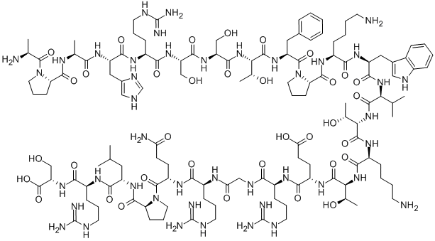 CAS 登录号：909409-86-5， L-丙氨酰-L-脯氨酰-L-丙氨酰-L-组氨酰-L-精氨酰-L-丝氨酰-L-丝氨酰-L-苏氨酰-L-苯丙氨酰-L-脯氨酰-L-赖氨酰-L-色氨酰-L-缬氨酰-L-苏氨酰-L-赖氨酰-L-苏氨酰-L-alpha-谷氨酰-L-精氨酰甘氨酰-L-精氨酰-L-谷氨酰胺酰-L-脯氨酰-L-亮氨酰-L-精氨酰-L-丝氨酸