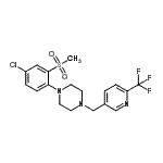 CAS#: 909666-49-5, 1-[4-Chloro-2-(methylsulfonyl)phenyl]-4-{[6-(trifluoromethyl)-3-pyridinyl]methyl}piperazine