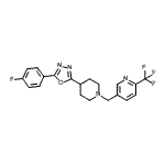 CAS#: 909666-64-4, 5-({4-[5-(4-Fluorophenyl)-1,3,4-oxadiazol-2-yl]-1-piperidinyl}methyl)-2-(trifluoromethyl)pyridine