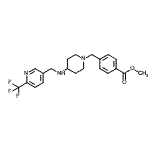 CAS#: 909674-82-4, Methyl 4-{[4-({[6-(trifluoromethyl)-3-pyridinyl]methyl}amino)-1-piperidinyl]methyl}benzoate
