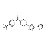 CAS#: 909676-12-6, {4-[3-(2-Thienyl)-1,2,4-oxadiazol-5-yl]-1-piperidinyl}[6-(trifluoromethyl)-3-pyridinyl]methanone