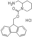 CAS#: 910443-91-3, 9H-Fluoren-9-ylmethyl 2-(aminomethyl)-1-piperidinecarboxylate hydrochloride (1:1)