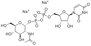 CAS 登录号：91183-98-1， 尿苷 5'-(三氢二磷酸酯) P'-[2-(乙酰氨基)-2-脱氧-alpha-D-吡喃葡萄糖基]酯钠盐(1:2)