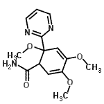 CAS#: 911832-18-3, 3,4,6-Trimethoxy-6-(2-pyrimidinyl)-2,4-cyclohexadiene-1-carboxamide