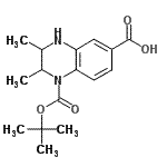 CAS#: 912763-35-0, 2,3-Dimethyl-1-{[(2-methyl-2-propanyl)oxy]carbonyl}-1,2,3,4-tetrahydro-6-quinoxalinecarboxylic acid