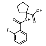CAS#: 912771-20-1, 1-[(2-Fluorobenzoyl)amino]cyclopentanecarboxylic acid