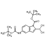 CAS#: 913388-66-6, [1-{[(2-Methyl-2-propanyl)oxy]carbonyl}-5-({[(2-methyl-2-propanyl)oxy]carbonyl}amino)-1H-indol-2-yl]boronic acid
