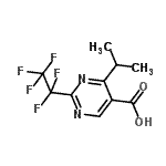 CAS#: 914201-16-4, 4-Isopropyl-2-(pentafluoroethyl)-5-pyrimidinecarboxylic acid