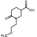 CAS#: 915920-08-0, 1-(2-Methoxyethyl)-6-oxo-3-piperidinecarboxylic acid